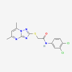 N-(3,4-dichlorophenyl)-2-[(5,7-dimethyl[1,2,4]triazolo[1,5-a]pyrimidin-2-yl)thio]acetamide