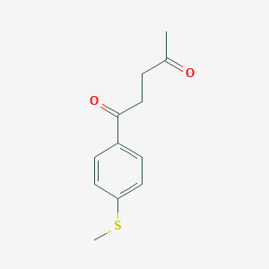 molecular formula C12H14O2S B043182 1-[4-(甲硫基)苯基]-1,4-戊二酮 CAS No. 189501-33-5