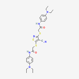 2,2'-[(4-cyanoisothiazole-3,5-diyl)bis(thio)]bis{N-[4-(diethylamino)phenyl]acetamide}