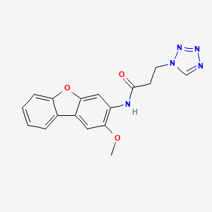 molecular formula C17H15N5O3 B4318250 N-(2-methoxydibenzo[b,d]furan-3-yl)-3-(1H-tetrazol-1-yl)propanamide 