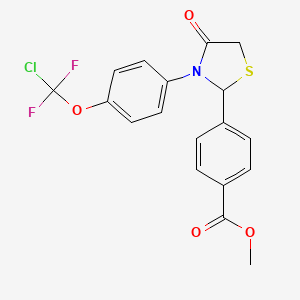 methyl 4-(3-{4-[chloro(difluoro)methoxy]phenyl}-4-oxo-1,3-thiazolidin-2-yl)benzoate