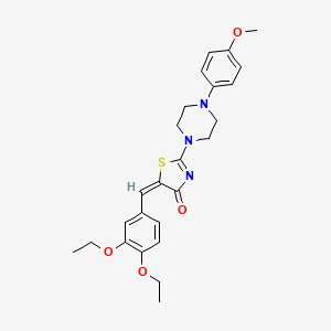 molecular formula C25H29N3O4S B4318318 5-(3,4-diethoxybenzylidene)-2-[4-(4-methoxyphenyl)piperazin-1-yl]-1,3-thiazol-4(5H)-one 