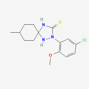 2-(5-chloro-2-methoxyphenyl)-8-methyl-1,2,4-triazaspiro[4.5]decane-3-thione