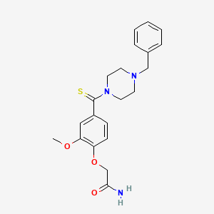 2-{4-[(4-benzylpiperazin-1-yl)carbonothioyl]-2-methoxyphenoxy}acetamide