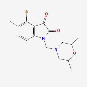 4-bromo-1-[(2,6-dimethylmorpholin-4-yl)methyl]-5-methyl-1H-indole-2,3-dione