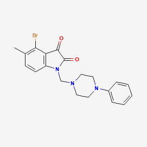 4-bromo-5-methyl-1-[(4-phenylpiperazin-1-yl)methyl]-1H-indole-2,3-dione