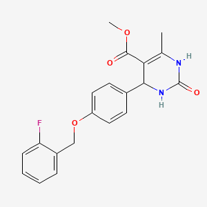 molecular formula C20H19FN2O4 B4318351 methyl 4-{4-[(2-fluorobenzyl)oxy]phenyl}-6-methyl-2-oxo-1,2,3,4-tetrahydropyrimidine-5-carboxylate 