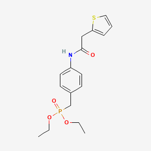 molecular formula C17H22NO4PS B4318376 diethyl {4-[(2-thienylacetyl)amino]benzyl}phosphonate 