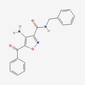 molecular formula C18H15N3O3 B4318387 4-amino-5-benzoyl-N-benzylisoxazole-3-carboxamide 