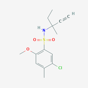 5-chloro-N-(1-ethyl-1-methylprop-2-yn-1-yl)-2-methoxy-4-methylbenzenesulfonamide