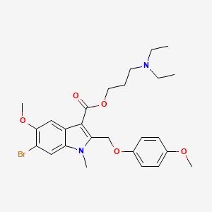 3-(diethylamino)propyl 6-bromo-5-methoxy-2-[(4-methoxyphenoxy)methyl]-1-methyl-1H-indole-3-carboxylate