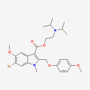 molecular formula C27H35BrN2O5 B4318443 2-(diisopropylamino)ethyl 6-bromo-5-methoxy-2-[(4-methoxyphenoxy)methyl]-1-methyl-1H-indole-3-carboxylate 