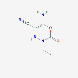 3-allyl-6-amino-2-oxo-3,4-dihydro-2H-1,3,4-oxadiazine-5-carbonitrile