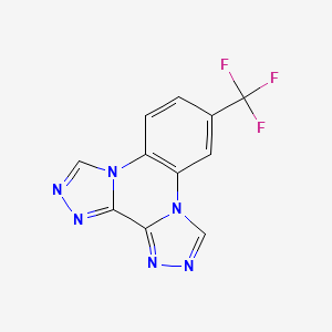 molecular formula C11H5F3N6 B4318464 6-(trifluoromethyl)bis[1,2,4]triazolo[3,4-c:4',3'-a]quinoxaline 