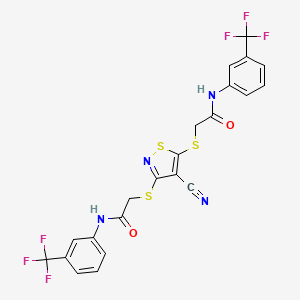 2,2'-[(4-cyanoisothiazole-3,5-diyl)bis(thio)]bis{N-[3-(trifluoromethyl)phenyl]acetamide}