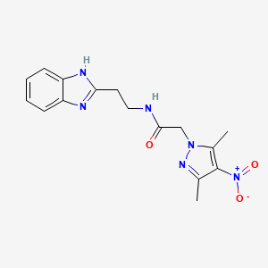 N-[2-(1H-benzimidazol-2-yl)ethyl]-2-(3,5-dimethyl-4-nitro-1H-pyrazol-1-yl)acetamide