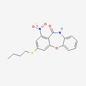 molecular formula C17H16N2O4S B4318582 3-(butylthio)-1-nitrodibenzo[b,f][1,4]oxazepin-11(10H)-one 