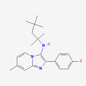 molecular formula C22H28FN3 B4318604 2-(4-fluorophenyl)-7-methyl-N-(1,1,3,3-tetramethylbutyl)imidazo[1,2-a]pyridin-3-amine 