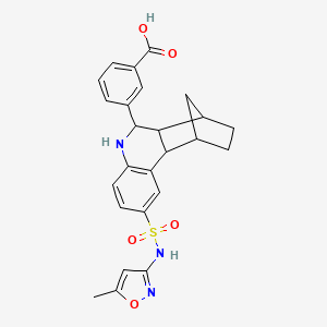 3-(5-{[(5-methylisoxazol-3-yl)amino]sulfonyl}-9-azatetracyclo[10.2.1.0~2,11~.0~3,8~]pentadeca-3,5,7-trien-10-yl)benzoic acid