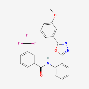 molecular formula C23H16F3N3O3 B4318621 N-{2-[5-(3-methoxyphenyl)-1,3,4-oxadiazol-2-yl]phenyl}-3-(trifluoromethyl)benzamide 