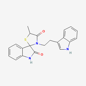 3'-[2-(1H-indol-3-yl)ethyl]-5'-methyl-4'H-spiro[indole-3,2'-[1,3]thiazolidine]-2,4'(1H)-dione