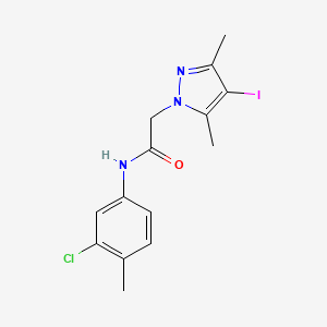 N-(3-chloro-4-methylphenyl)-2-(4-iodo-3,5-dimethyl-1H-pyrazol-1-yl)acetamide