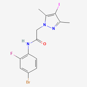 N-(4-bromo-2-fluorophenyl)-2-(4-iodo-3,5-dimethyl-1H-pyrazol-1-yl)acetamide