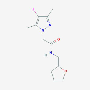 2-(4-iodo-3,5-dimethyl-1H-pyrazol-1-yl)-N-(tetrahydrofuran-2-ylmethyl)acetamide