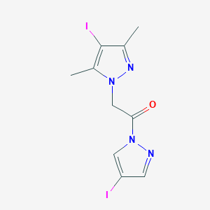 4-iodo-1-[2-(4-iodo-1H-pyrazol-1-yl)-2-oxoethyl]-3,5-dimethyl-1H-pyrazole