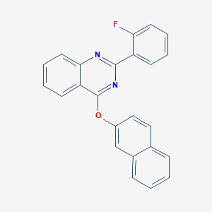 B431874 2-(2-Fluorophenyl)-4-naphthalen-2-yloxyquinazoline CAS No. 664971-44-2
