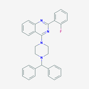 B431875 4-(4-Benzhydryl-1-piperazinyl)-2-(2-fluorophenyl)quinazoline CAS No. 664971-45-3