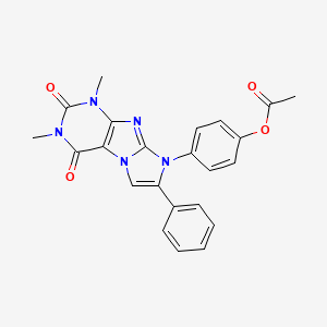 4-(1,3-dimethyl-2,4-dioxo-7-phenyl-1,2,3,4-tetrahydro-8H-imidazo[2,1-f]purin-8-yl)phenyl acetate