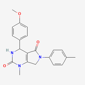 4-(4-methoxyphenyl)-1-methyl-6-(4-methylphenyl)-3,4,6,7-tetrahydro-1H-pyrrolo[3,4-d]pyrimidine-2,5-dione