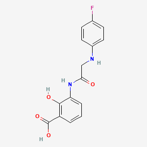 3-{[N-(4-fluorophenyl)glycyl]amino}-2-hydroxybenzoic acid