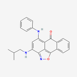 5-anilino-3-(isobutylamino)-6H-anthra[1,9-cd]isoxazol-6-one