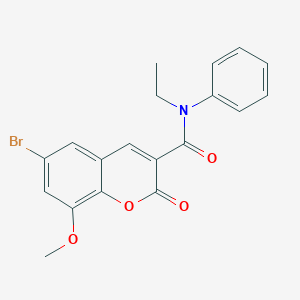 6-bromo-N-ethyl-8-methoxy-2-oxo-N-phenyl-2H-chromene-3-carboxamide