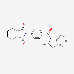 2-{4-[(2-methyl-2,3-dihydro-1H-indol-1-yl)carbonyl]phenyl}hexahydro-1H-isoindole-1,3(2H)-dione