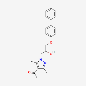 1-{1-[3-(biphenyl-4-yloxy)-2-hydroxypropyl]-3,5-dimethyl-1H-pyrazol-4-yl}ethanone