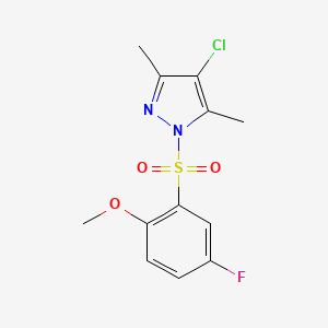 4-chloro-1-[(5-fluoro-2-methoxyphenyl)sulfonyl]-3,5-dimethyl-1H-pyrazole