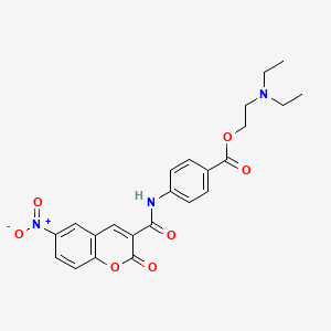 2-(diethylamino)ethyl 4-{[(6-nitro-2-oxo-2H-chromen-3-yl)carbonyl]amino}benzoate