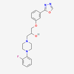 molecular formula C21H23FN4O3 B4318947 1-[4-(2-fluorophenyl)piperazin-1-yl]-3-[3-(1,3,4-oxadiazol-2-yl)phenoxy]propan-2-ol 