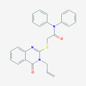 molecular formula C25H21N3O2S B431896 2-[(3-allyl-4-oxo-3,4-dihydro-2-quinazolinyl)sulfanyl]-N,N-diphenylacetamide CAS No. 385424-22-6