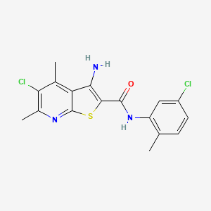 3-amino-5-chloro-N-(5-chloro-2-methylphenyl)-4,6-dimethylthieno[2,3-b]pyridine-2-carboxamide