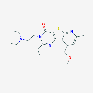 molecular formula C20H28N4O2S B4318985 3-[2-(diethylamino)ethyl]-2-ethyl-9-(methoxymethyl)-7-methylpyrido[3',2':4,5]thieno[3,2-d]pyrimidin-4(3H)-one 