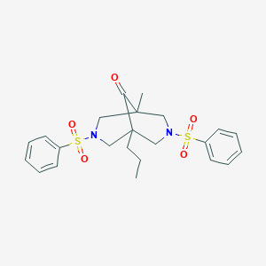 B431903 1-Methyl-3,7-bis(phenylsulfonyl)-5-propyl-3,7-diazabicyclo[3.3.1]nonan-9-one CAS No. 664971-65-7