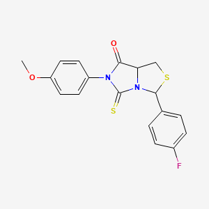 3-(4-fluorophenyl)-6-(4-methoxyphenyl)-5-thioxotetrahydro-7H-imidazo[1,5-c][1,3]thiazol-7-one