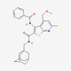 molecular formula C29H33N3O3S B4319045 N-(1-adamantylmethyl)-3-(benzoylamino)-4-(methoxymethyl)-6-methylthieno[2,3-b]pyridine-2-carboxamide 