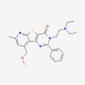 3-[2-(diethylamino)ethyl]-9-(methoxymethyl)-7-methyl-2-phenylpyrido[3',2':4,5]thieno[3,2-d]pyrimidin-4(3H)-one