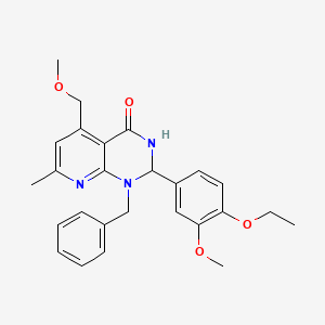 molecular formula C26H29N3O4 B4319064 1-benzyl-2-(4-ethoxy-3-methoxyphenyl)-5-(methoxymethyl)-7-methyl-2,3-dihydropyrido[2,3-d]pyrimidin-4(1H)-one 