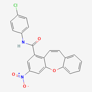 N-(4-chlorophenyl)-3-nitrodibenzo[b,f]oxepine-1-carboxamide